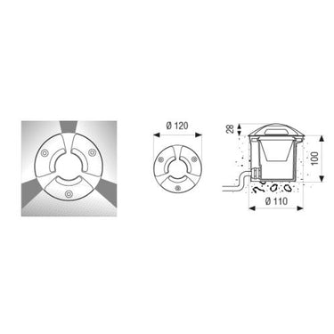 Trek Mini Led 3 Aperture 4W 400Lm 3000°K
